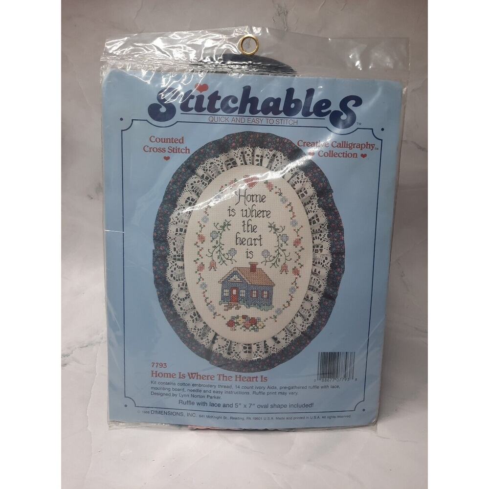 Dimensions Stitchables Counted Cross Stitch Kit Home Is Where The Heart Is 7793